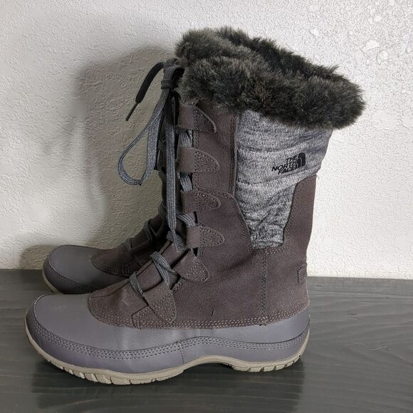 The North Face Nuptse Purna Fur lined boots Women's Size 6 - Picture 4 of 7